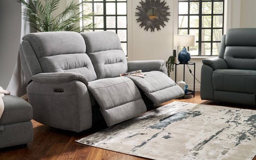 Rookby 2 Seater Manual Recliner Sofa 4 Rookby Storage Footstool