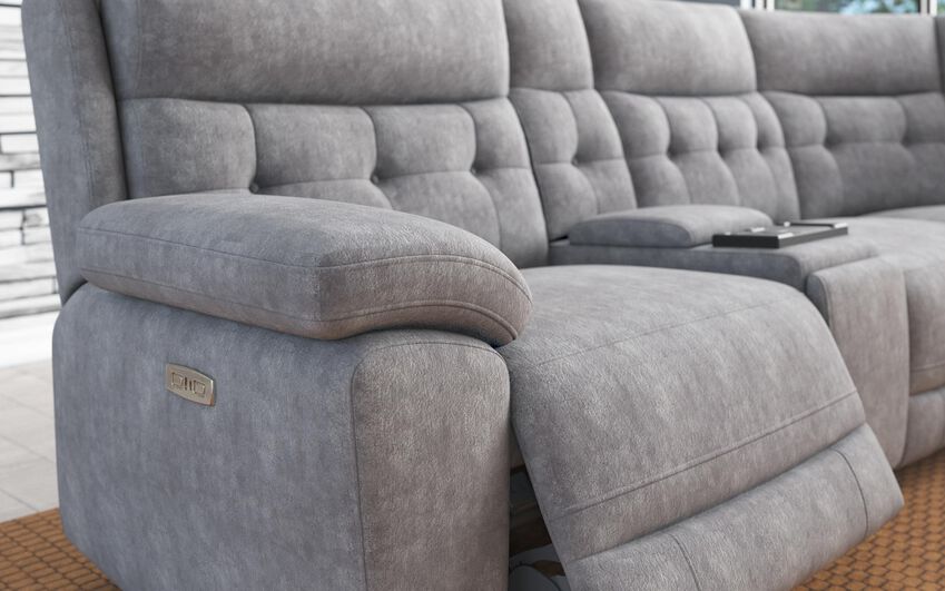 Belford 3 Corner 1 Power Recliner with Media Unit and Power Head Tilt 5 Belford Small Storage Footstool