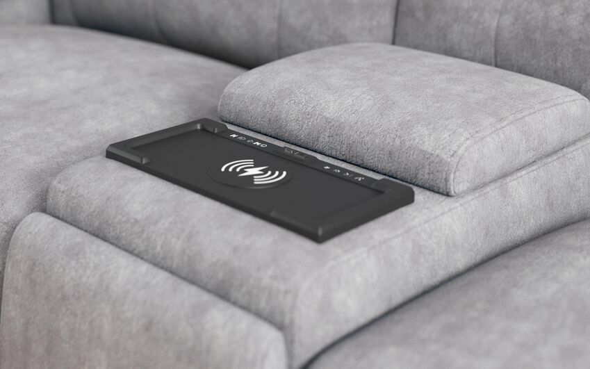 Belford 3 Corner 1 Power Recliner with Media Unit and Power Head Tilt 6 Belford Small Storage Footstool