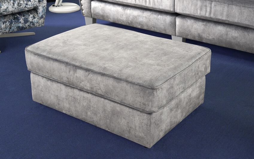 Living Esme Fabric Plain Top Banquette Footstool