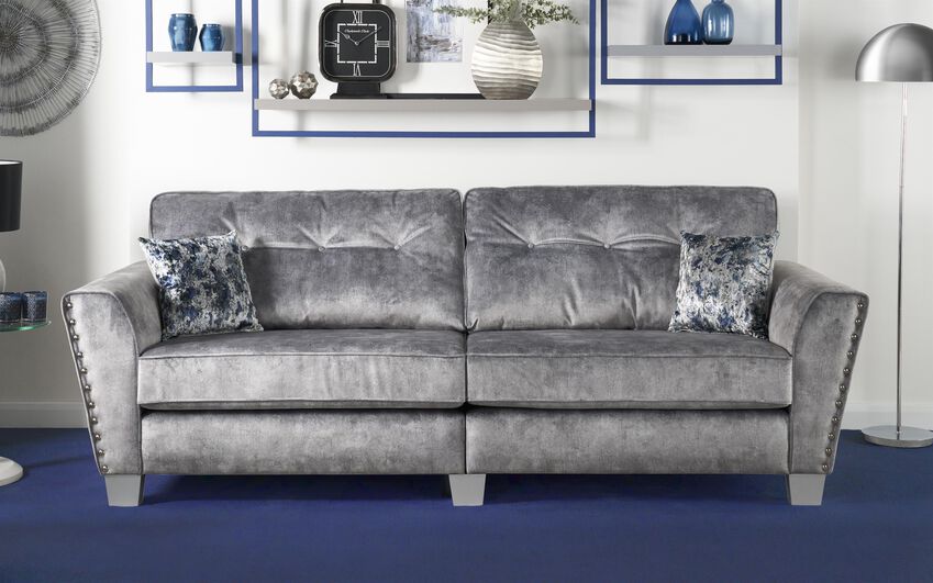 Living Esme Fabric 4 Seater Sofa