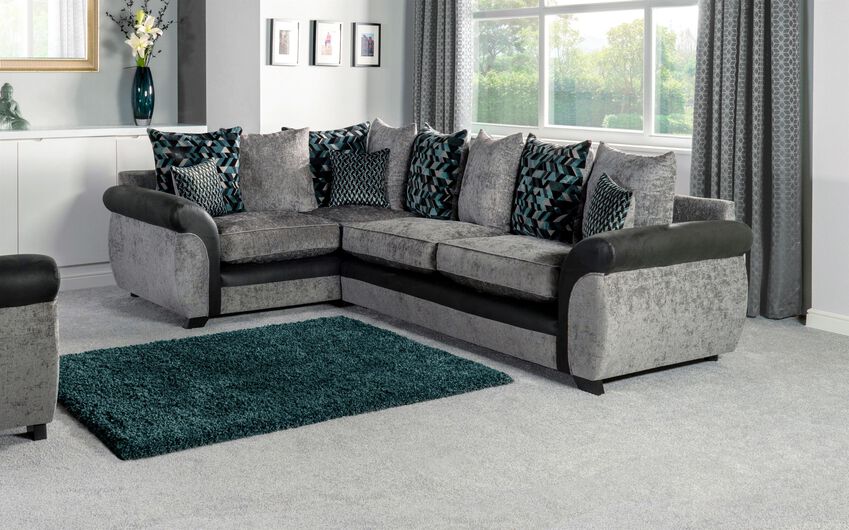Kadie Fabric 1 Corner 2 Scatter Back Sofa