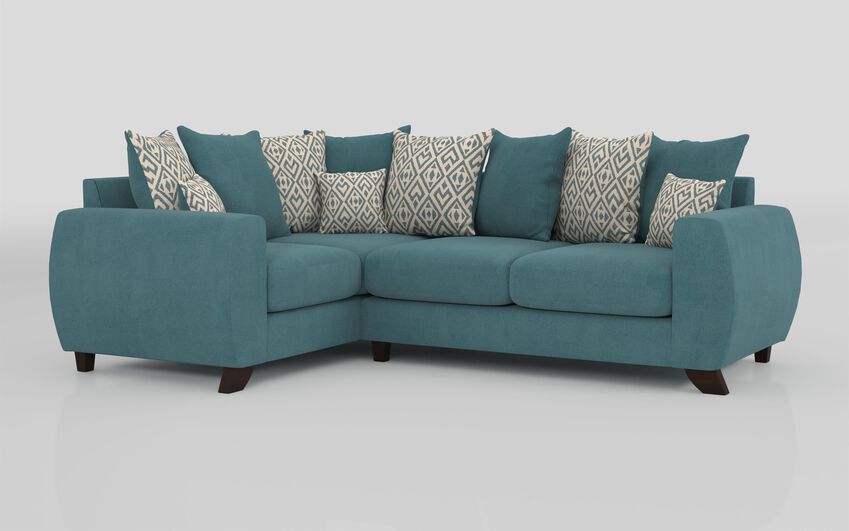 Living Aspen Fabric 1 Corner 2 Scatter Back Sofa