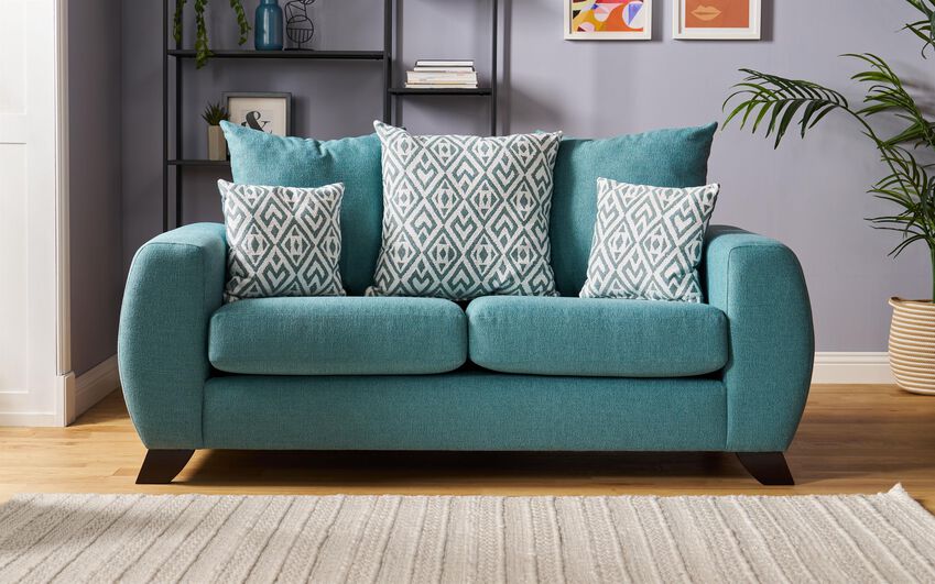 Living Aspen Fabric 2 Seater Scatter Back Sofa