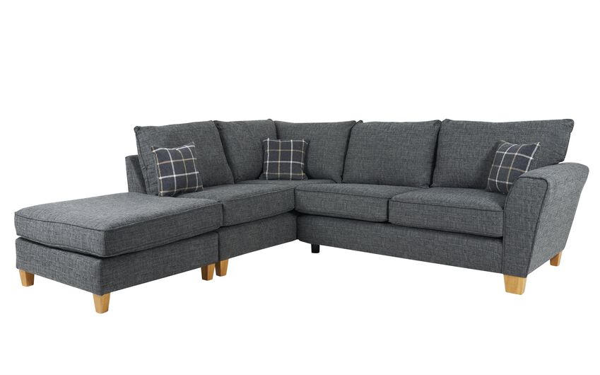 Theo Fabric 1 Corner 2 Left Hand Facing Chaise Standard Back Sofa